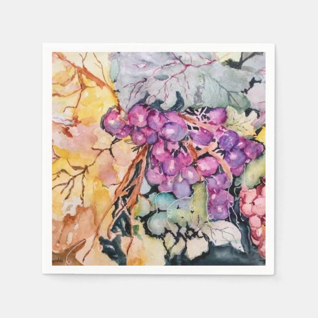 Weintraube Serviette (Vorderseite)