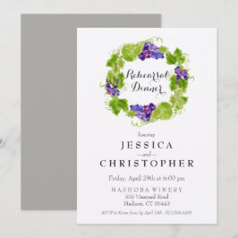 Weintrauben am Abend der Weintrauben Probe Weinles Einladung