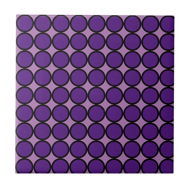 Weintrauben Bubbly Art Deco Keramik Tile Fliese (Vorderseite)