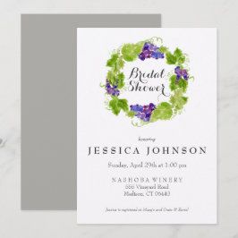 Weintrauben Einladung Weinbrand Bridal Dusche