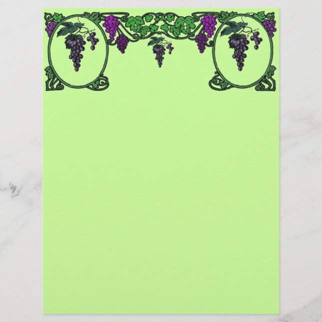 Weintrauben Letterhead (Vorderseite)