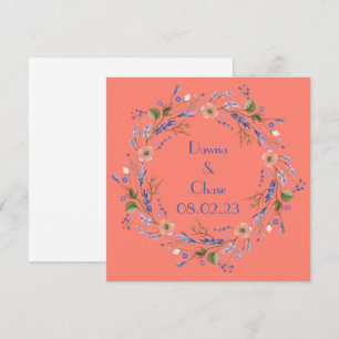 Weintrauben Personalisierte Blume Rosa Orange Einladung