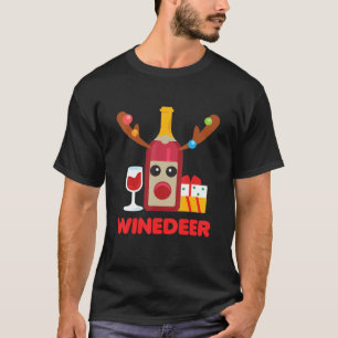 Weintrauben Rentierfisch Sonne trinken Mama Weihna T-Shirt