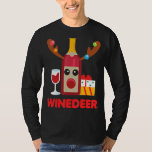 Weintrauben Rentierfisch Sonne trinken Mama Weihna T-Shirt