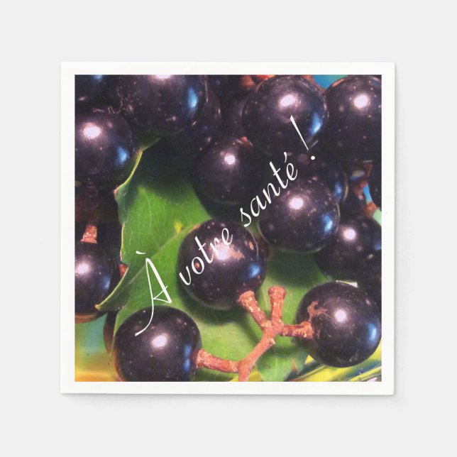 Weintrauben Serviette (Vorderseite)