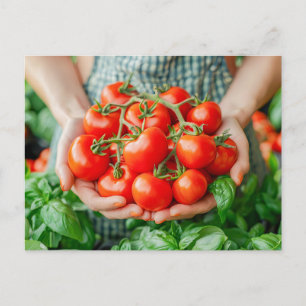 Weintrauben Tomaten mit Landsitz Feiertagspostkarte