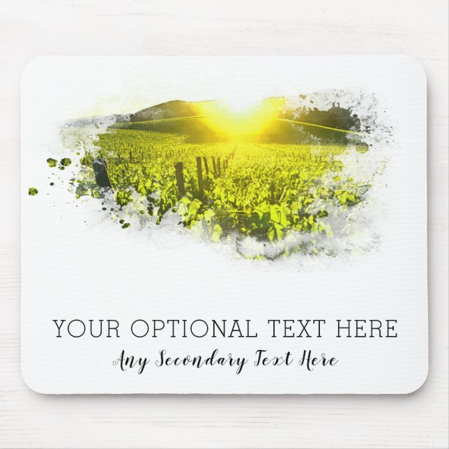 *~* Weintrauben Toskanischer Sonnenuntergang Itali Mousepad (Vorne)