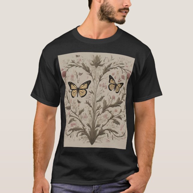 Weintrauben und Schmetterlingsträume flüchten T-Shirt (Vorderseite)
