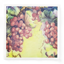 Weintrauben Wasserfarbe Napkins - Weinprobe