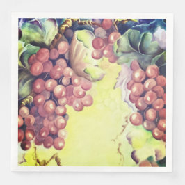 Weintrauben Wasserfarbe Napkins - Weinprobe Serviette