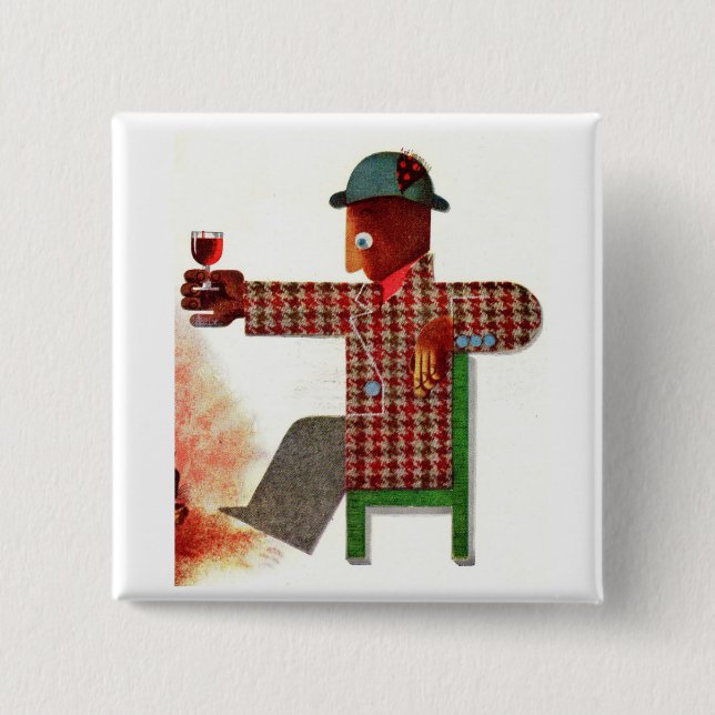 Weintrinker AKA oenophile Button (Vorderseite)