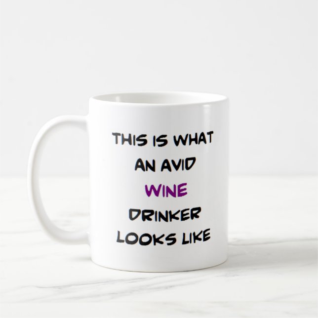 Weintrinker, begeistert kaffeetasse (Links)