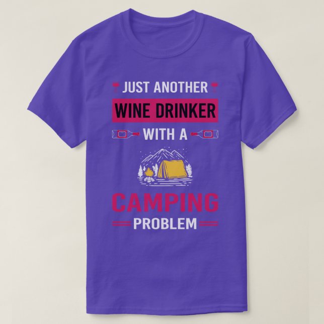 Weintrinker Camping Campingplatz T-Shirt (Design vorne)