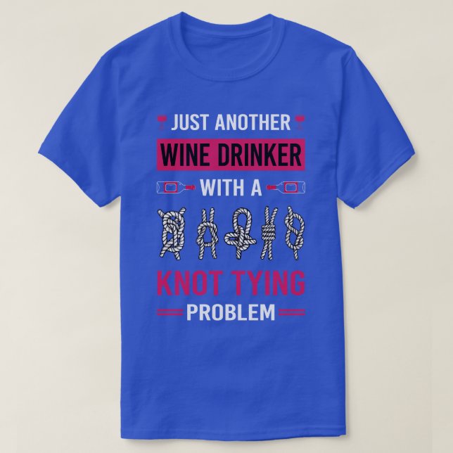 Weintrinker Knotenbinden T-Shirt (Design vorne)