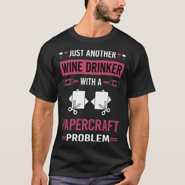 Weintrinker Papierkrafträder T-Shirt (Vorderseite)