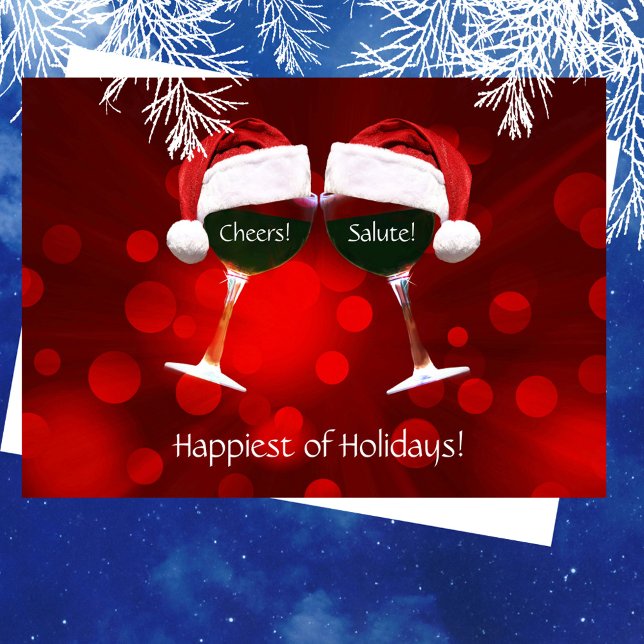 Weinverkostete Cheers Gutes Weihnachts-Card Karte (Von Creator hochgeladen)