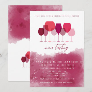 Weinverkostung, Haushaltswärmung Einladung