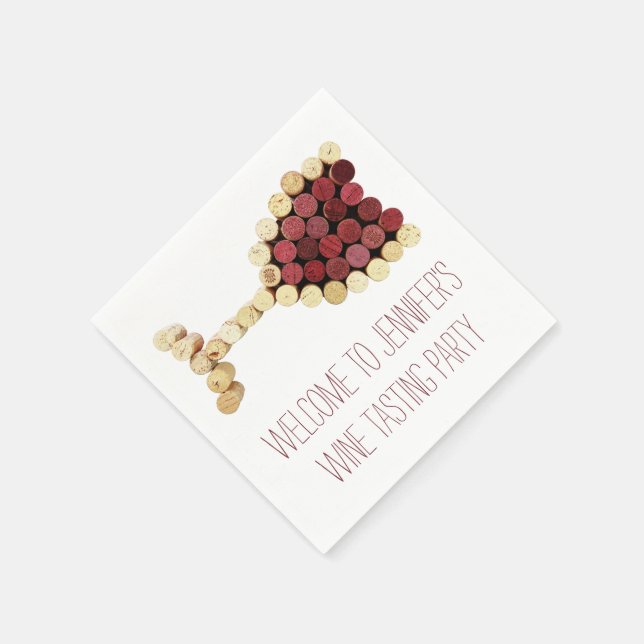 Weinverkostung Party Custom Napkins Serviette (Ecke)