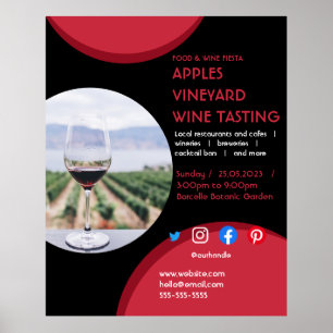 Weinverkostung Wohltätigkeit Weingarten Weinfest L Poster