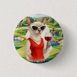 Weinverkostungsveranstaltung für Katzenliebhaber Button