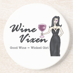WeinVixen "böses Mädchen " Sandstein Untersetzer