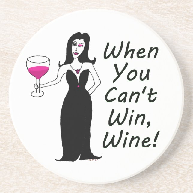 WeinVixen einfach bös, wenn Sie nicht gewinnen Untersetzer (Vorne)