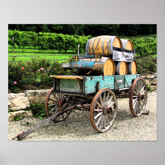 Weinwagen Poster (Vorne)