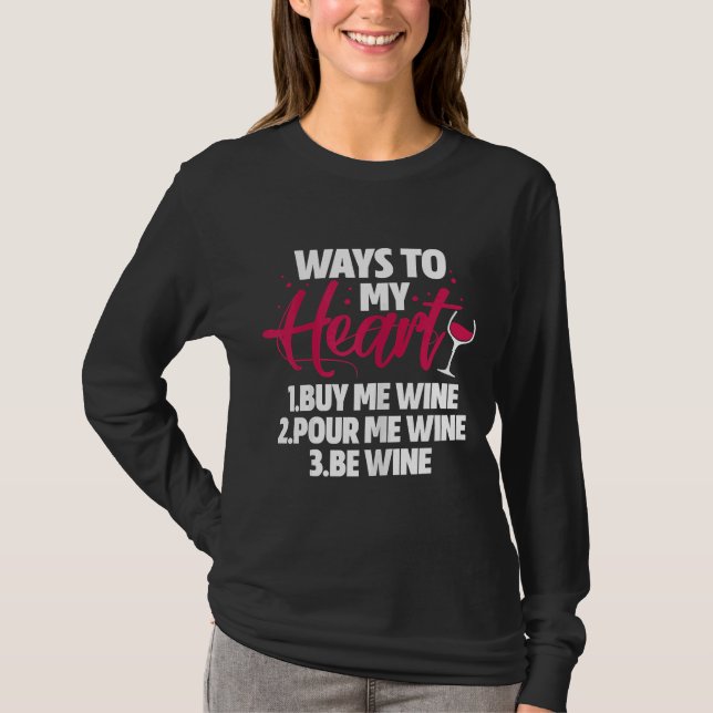 Weinwege zu meinem Herz kaufen T-Shirt (Vorderseite)