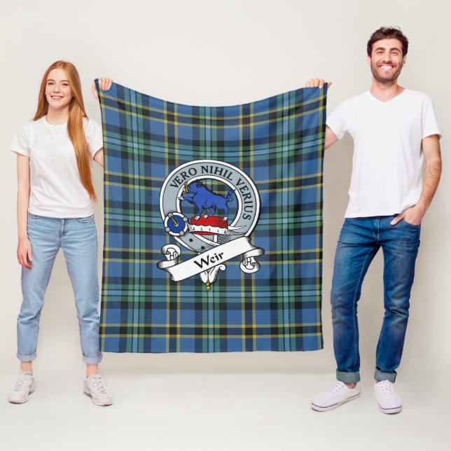 Weir Ancient Clan Abzeichen Tartan Kariert Fleecedecke (Beispiel)
