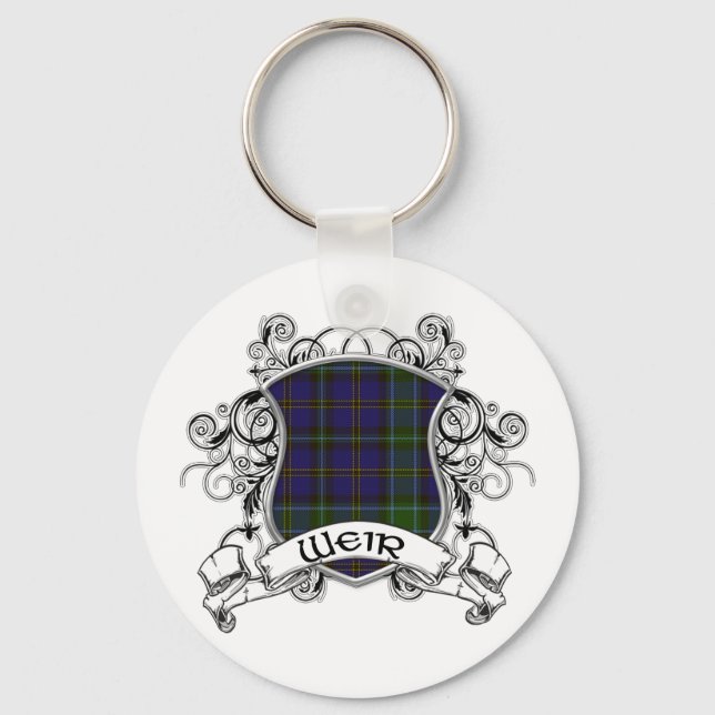 Weir Tartan Shield Schlüsselanhänger (Vorderseite)