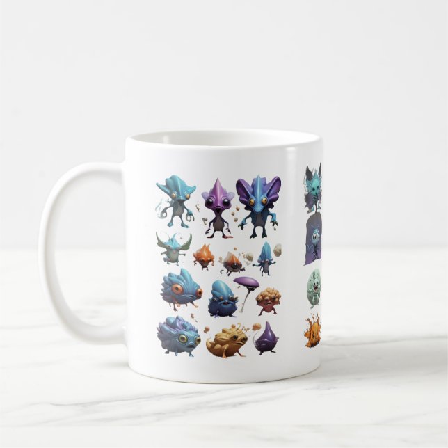 Weird Alien Bugs Kaffeetasse (Links)
