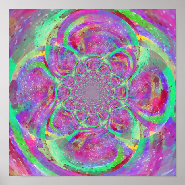 Weird art, cool vibes art print poster (Vorne)