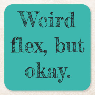 Weird Flex Rechteckiger Pappuntersetzer