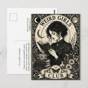 Weird Girls Club Gothic Art Nouveau Postkarte