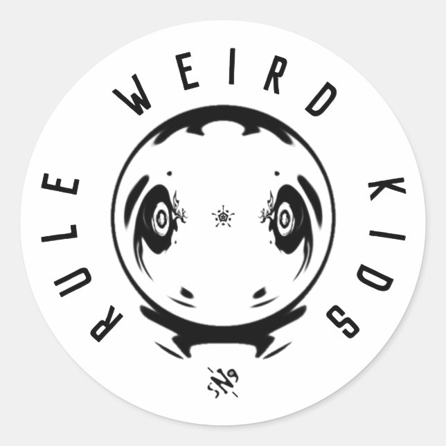 Weird Kids Rule Sticker – Funny Weirdness Motto (Vorderseite)