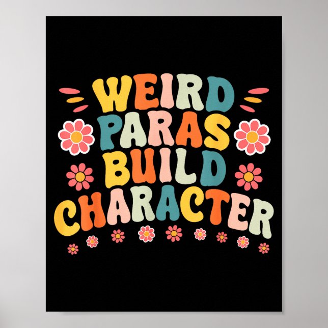 Weird Paras Build Characters Funny Para Profession Poster (Vorne)