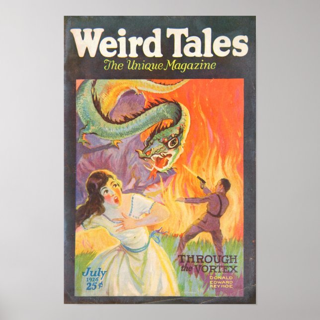 Weird Tales Through the Vortex 1926 Cover Poster (Vorne)
