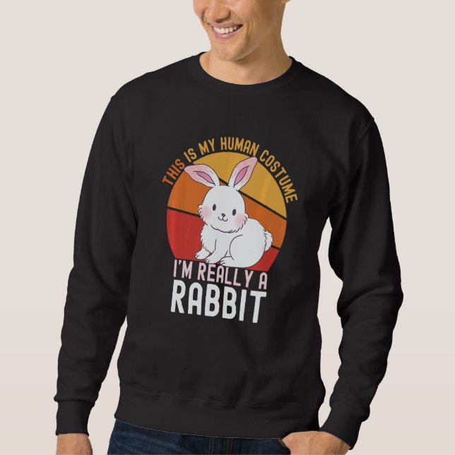 Weird This is My Human Costume I'm Really A Rabbi  Sweatshirt (Vorderseite)