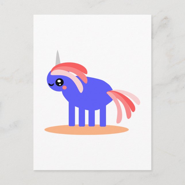Weird Unicorn Postkarte (Vorderseite)