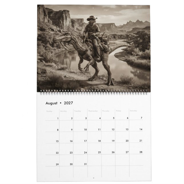 Weird West Alien-Cowboy-Dinosaur-Kalender Kalender (Aug 2027)