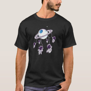 Weirdcore Aesthetic Eyeball Planet Space Astronaut T-Shirt