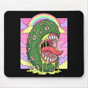 Weirdcore-Ästhetik kawaii eingelegte Gurkenaugen Mousepad