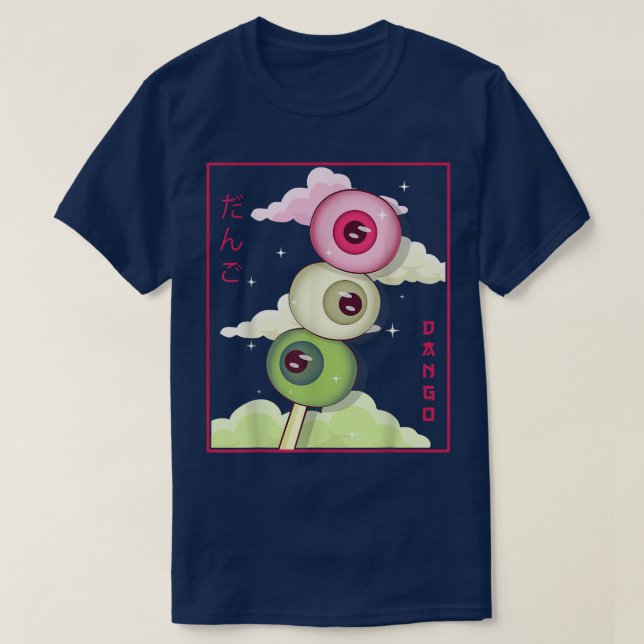 Weirdcore Ästhetik Kawaii Japanisch Dango Mochi Ey T-Shirt (Design vorne)