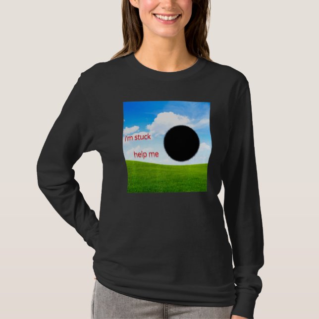 Weirdcore Ästhetische Dreamcore Oddcore Black Hole T-Shirt (Vorderseite)