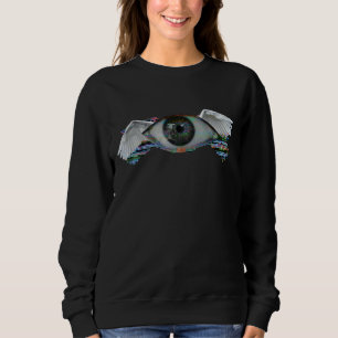 Weirdcore Glitch Angel Eye Dreamcore Ästhetik Sweatshirt