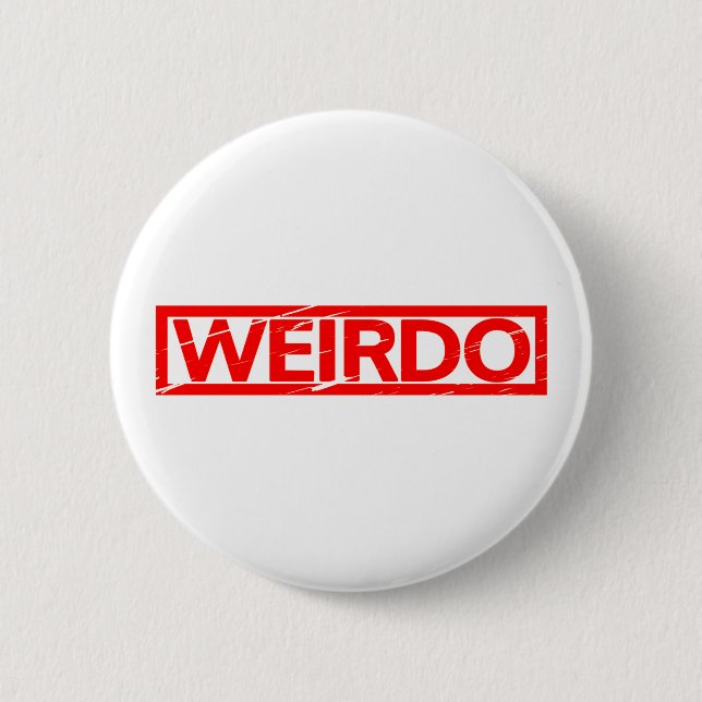 Weirdo Briefmarke Button (Vorderseite)