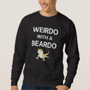 Weirdo mit einem Vintagen bärtigen Retro-Drachen Sweatshirt