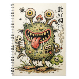 Weired thing Monter cartoon drawing boys 君は変だ Notizblock