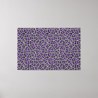 Weirely Zen Stretched Canvas Print Lila Abstrakt Leinwanddruck