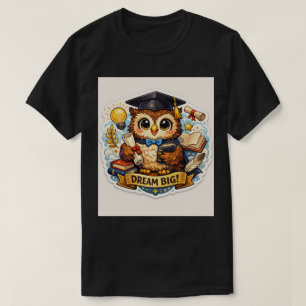 Weise Absolventeneule: Vibrantes Meilenstein-Errei T-Shirt